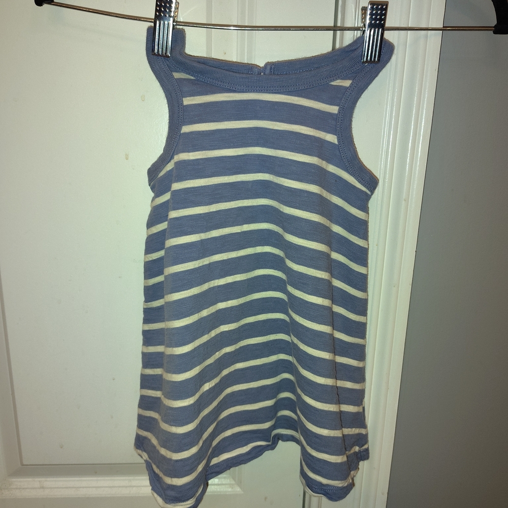 GAP Blue and White Striped Sleeveless Casual Dress 2t
